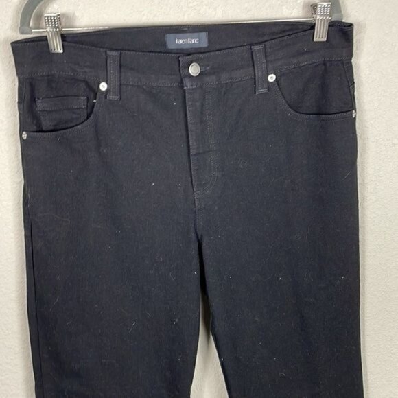 New Karen Kane Classic Straight Leg Jeans High Rise Black Sz 14 - Picture 4 of 11